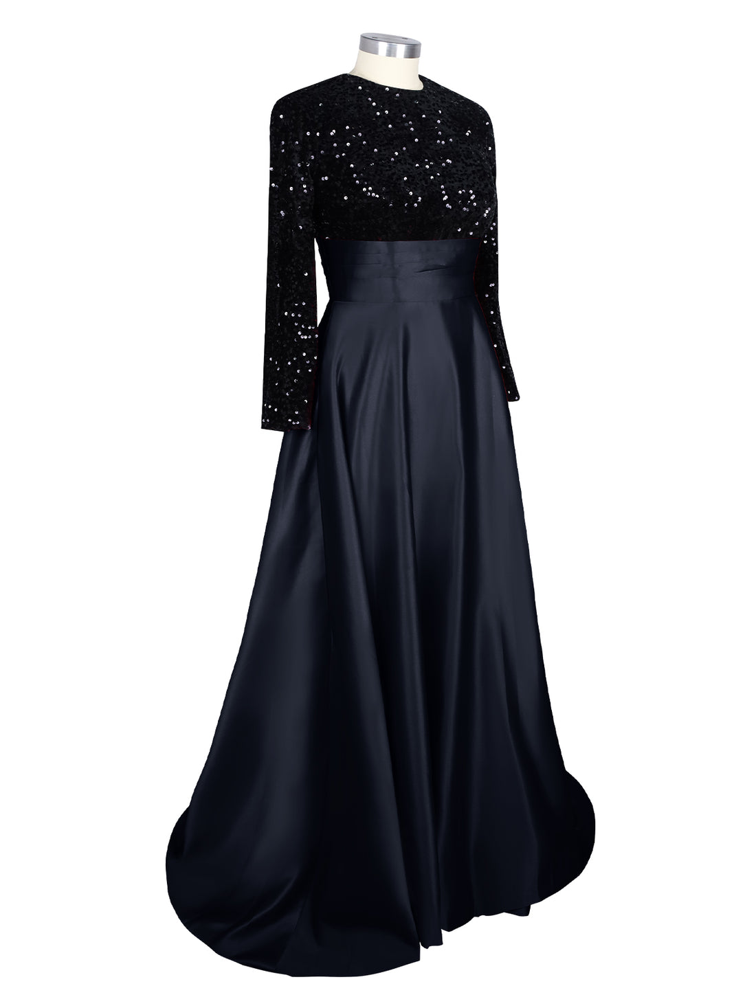 Sequin Jewel Neckline Prom Dress 