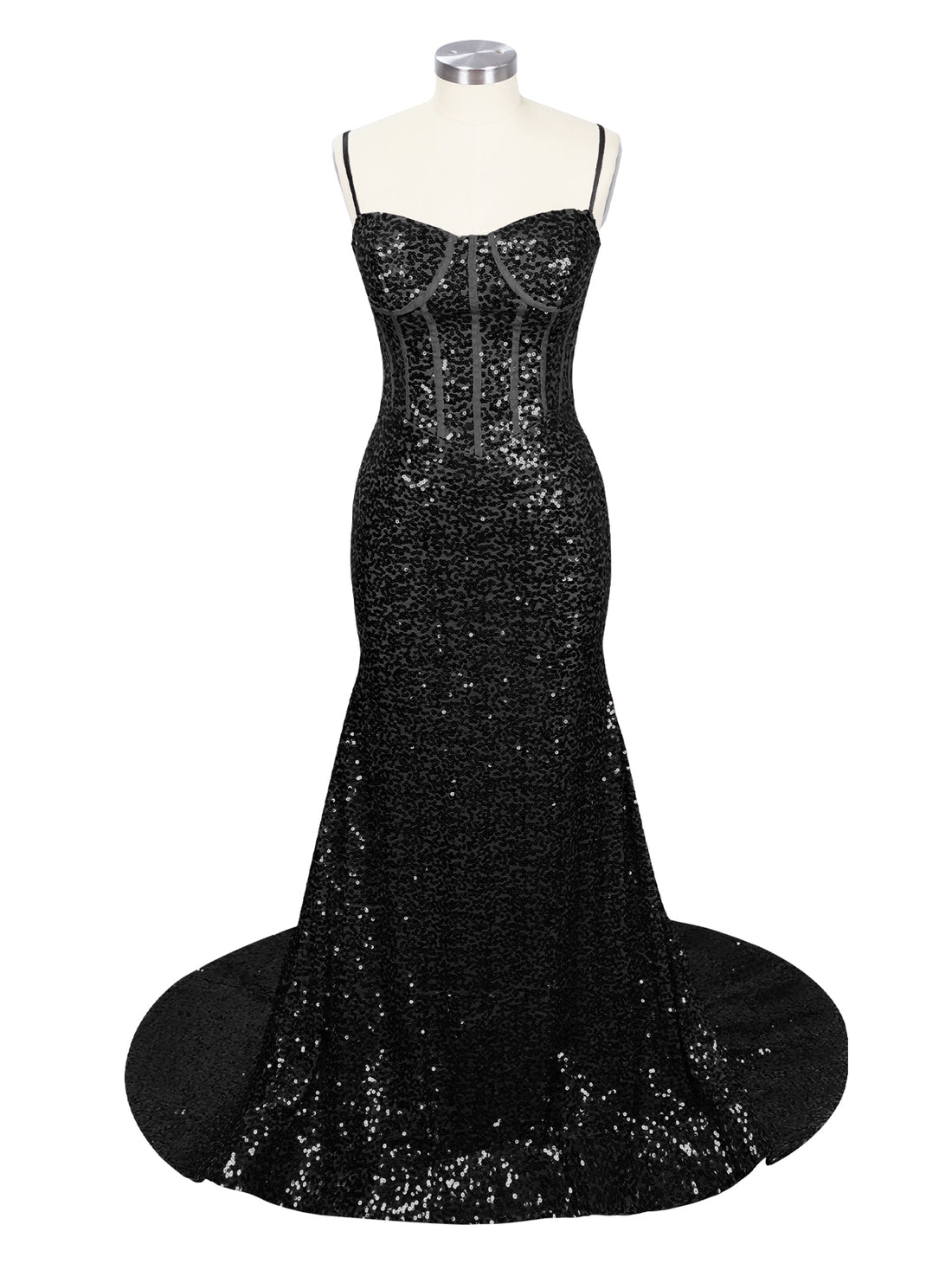 Spaghetti Sheath Prom Dress 