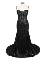 Spaghetti Sheath Prom Dress 
