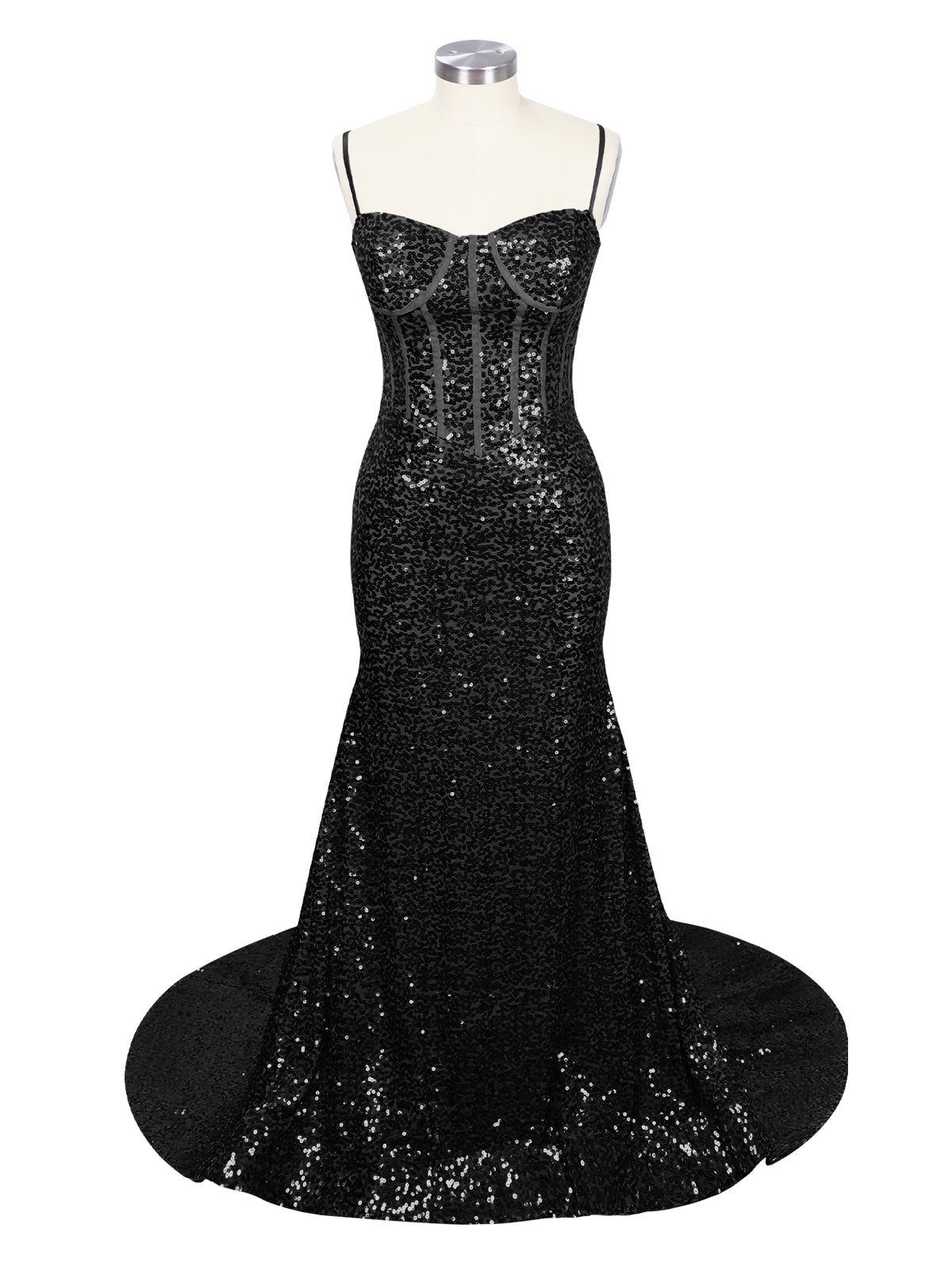 Spaghetti Sheath Prom Dress 