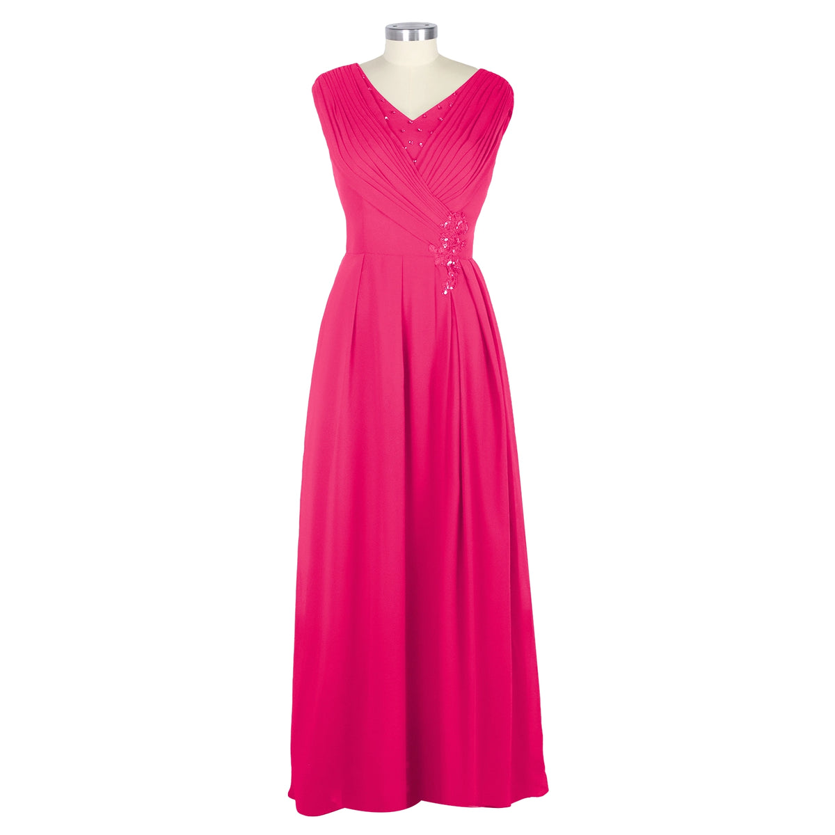 Pleated Mother of The Bride Dress 