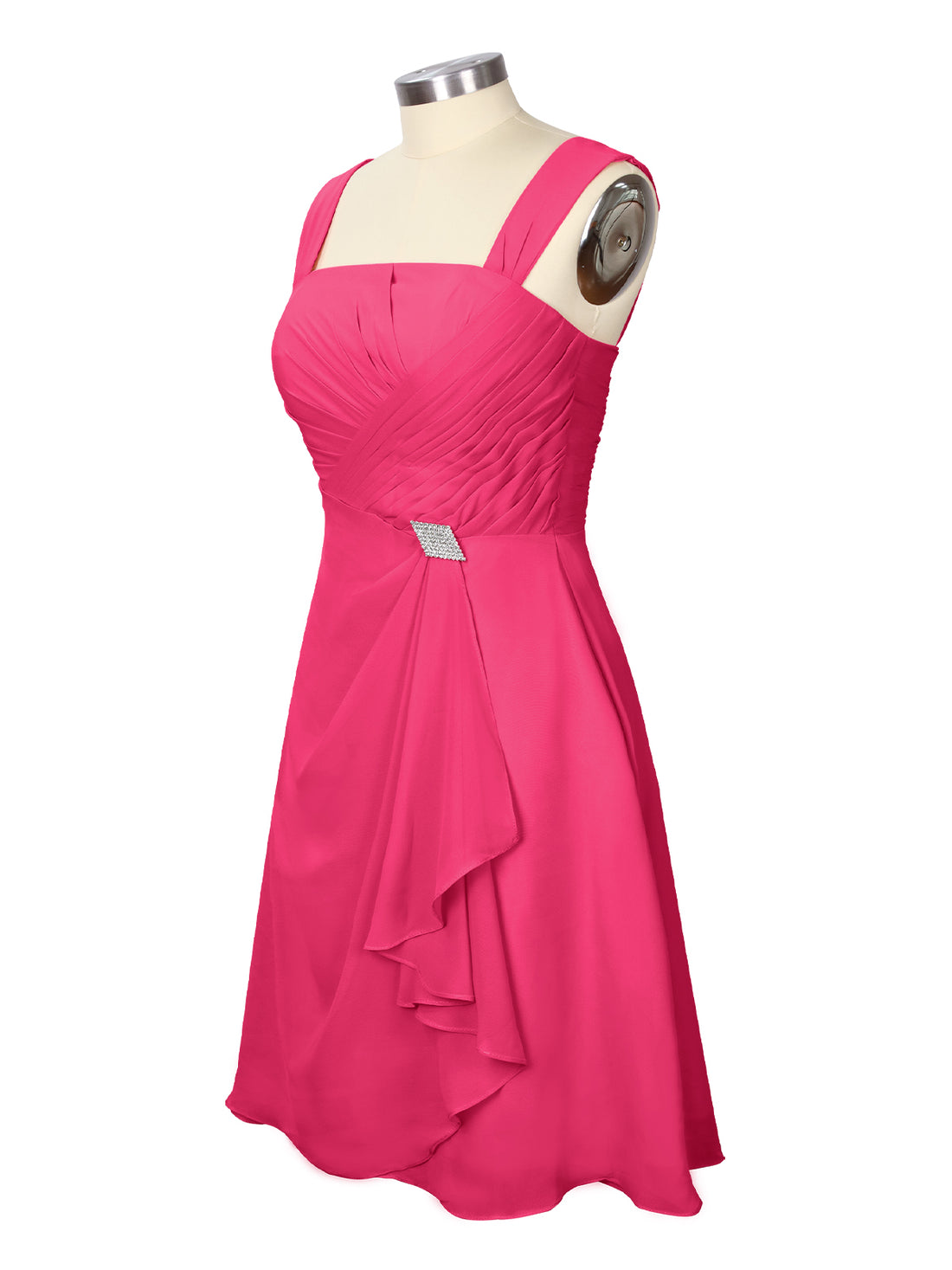 Ruched Chiffon Two-Piece Dress Set 