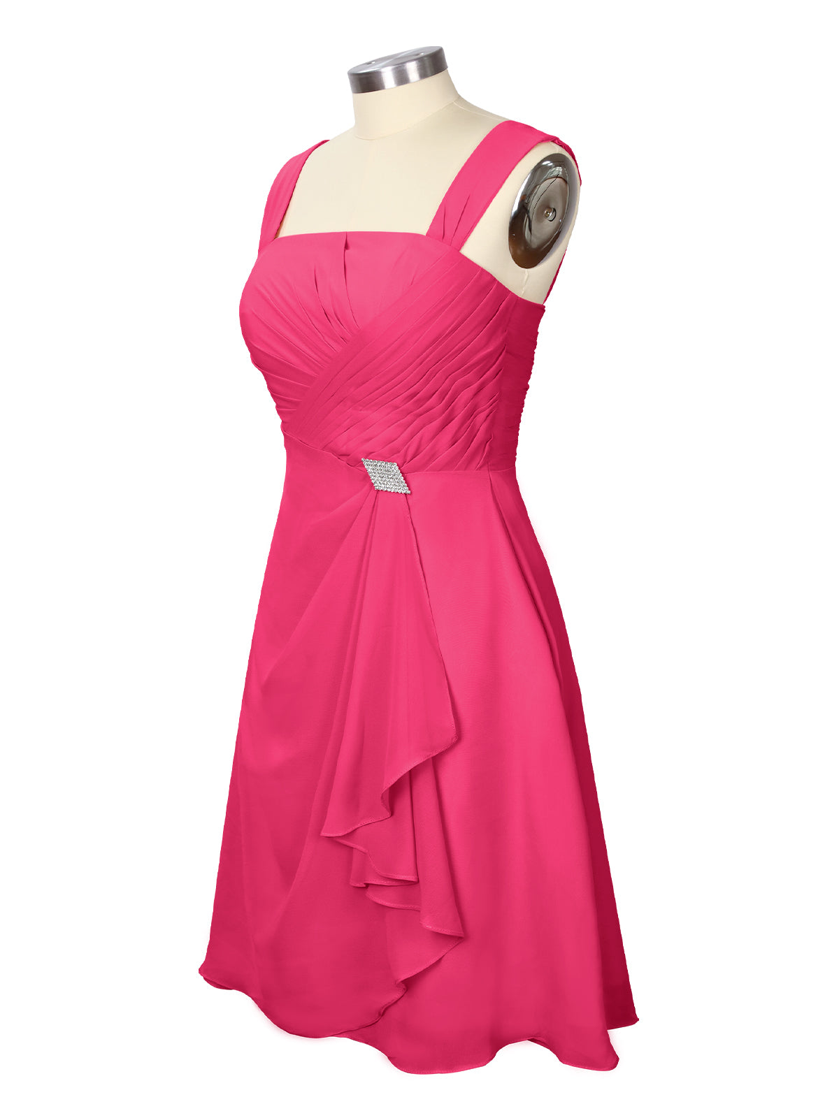Ruched Chiffon Two-Piece Dress Set 