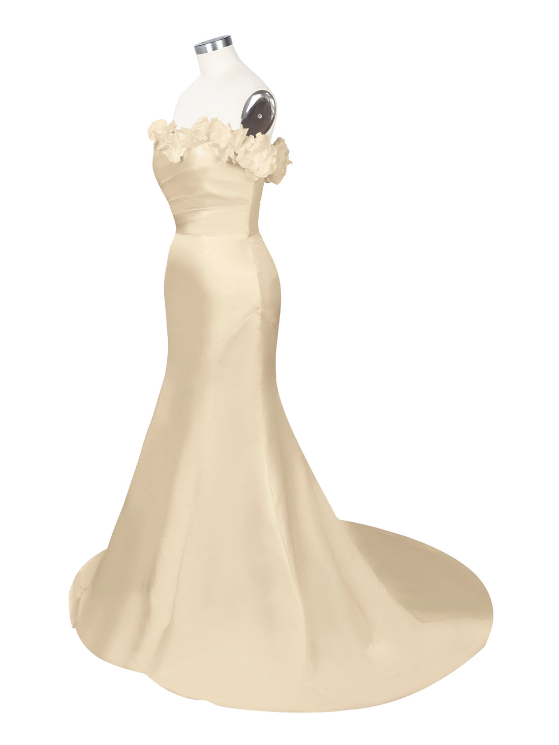 3D Floral Sheath Wedding Dress 