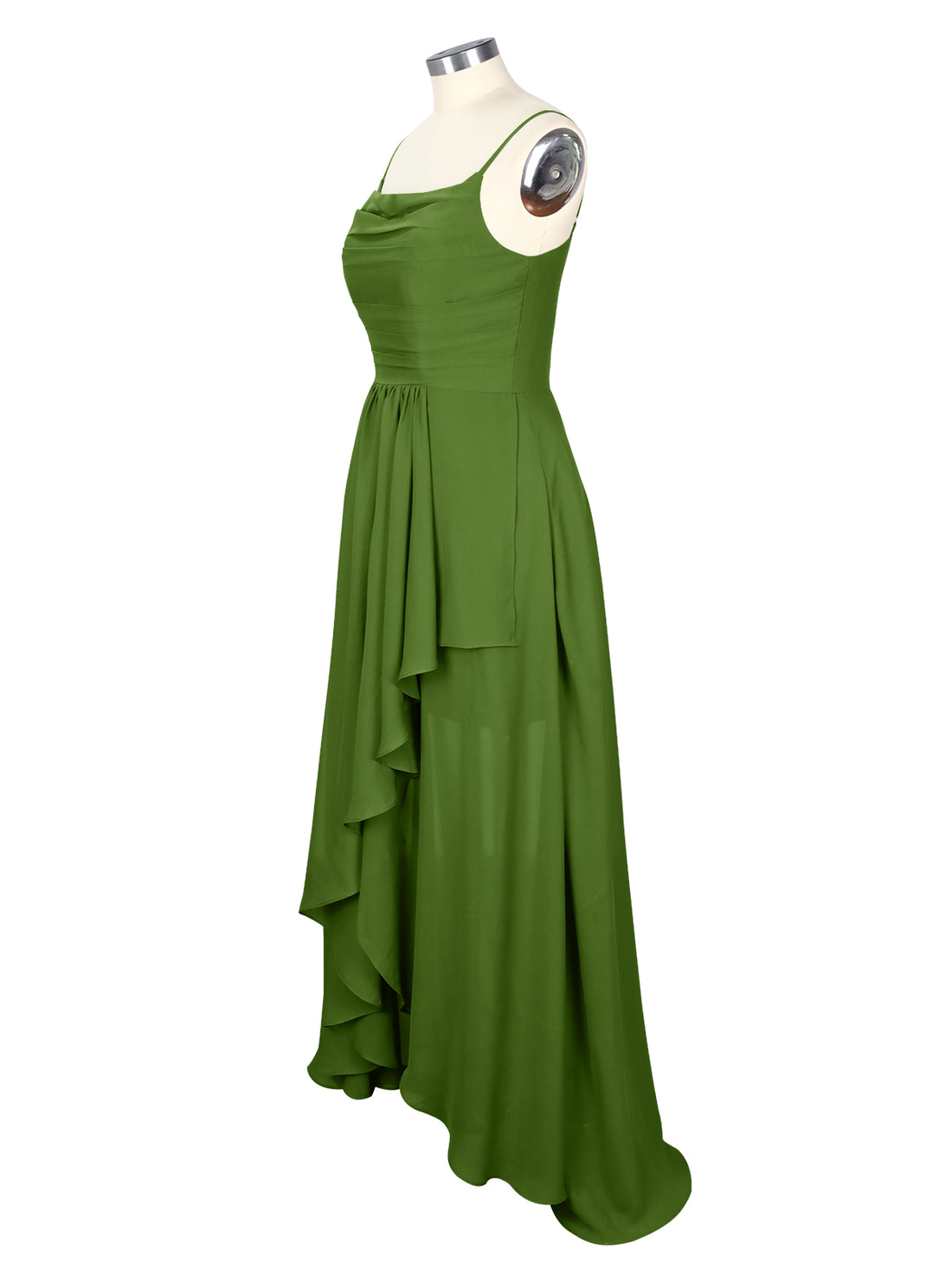 Spaghetti Asymmetrical Bridesmaid Dress 