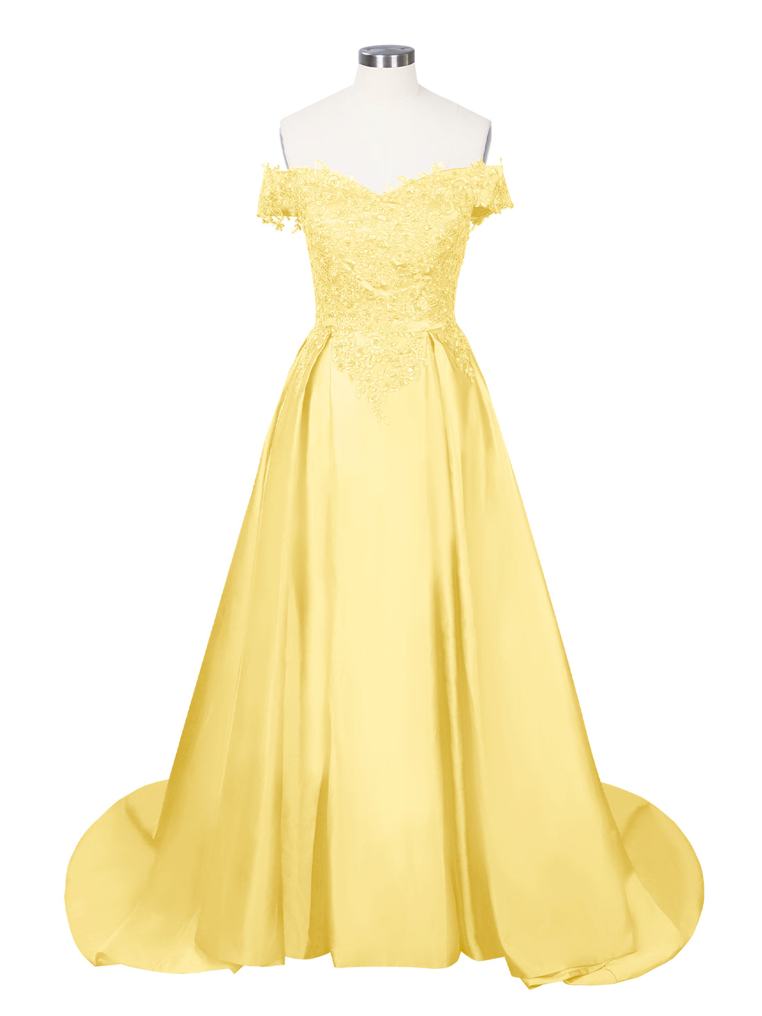 Applique Bodice Prom Dress 