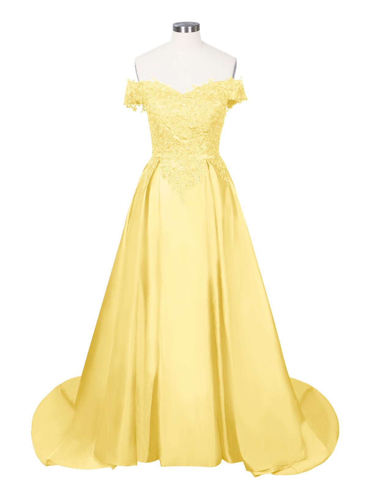 Applique Bodice Prom Dress 