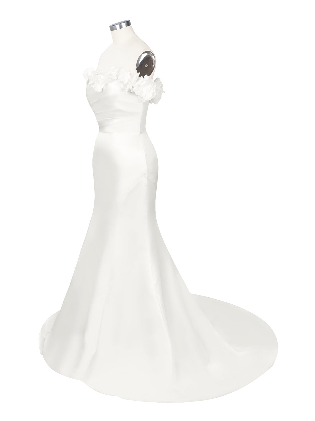 3D Floral Sheath Wedding Dress 