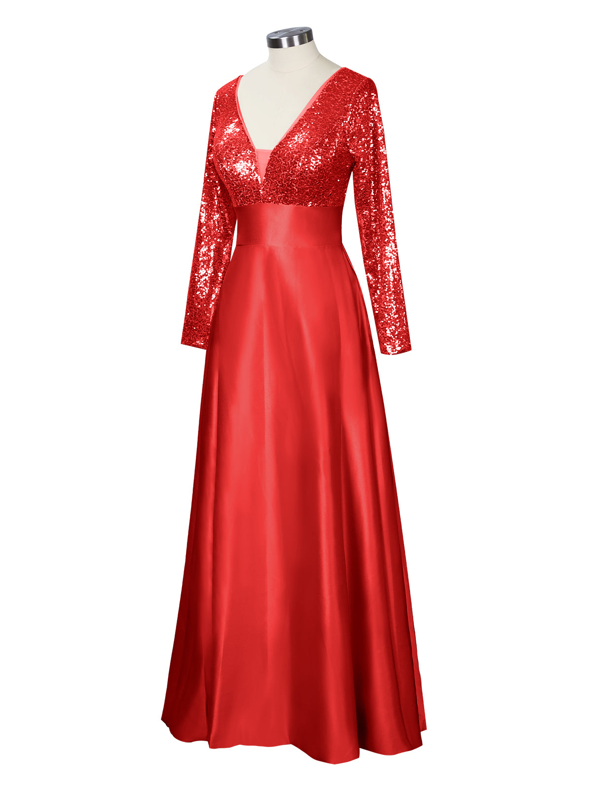 Long Sleeveless Sequin Prom Dress 