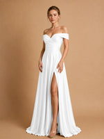 A-line Prom Dress with High Slit 