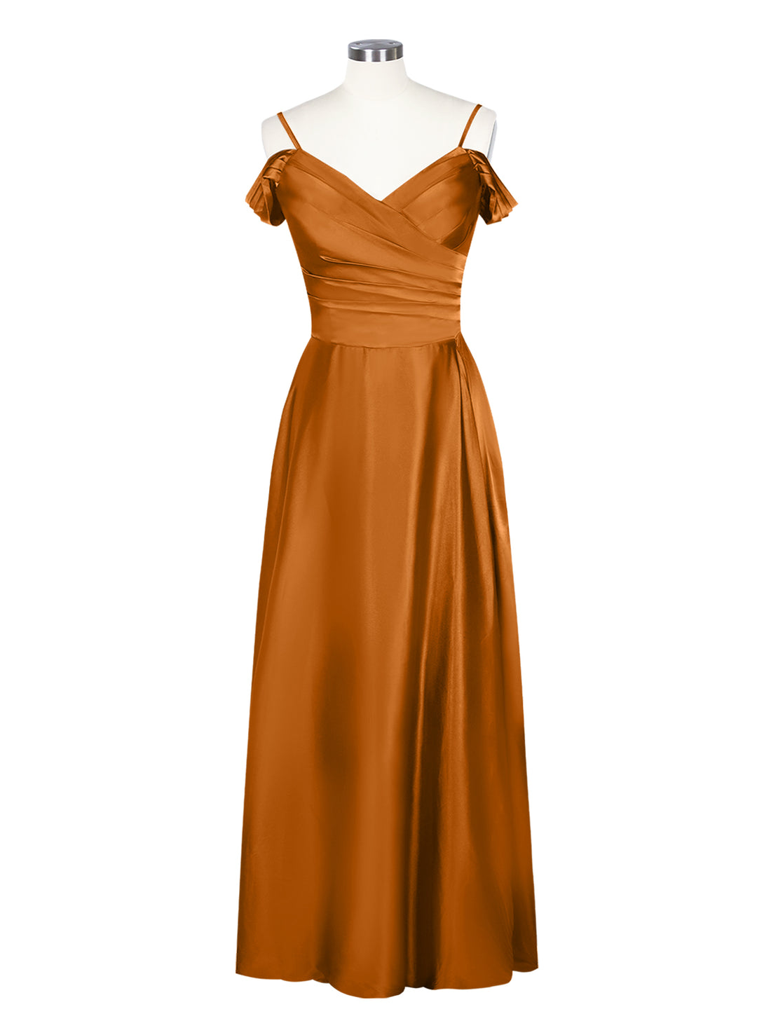 Silk-Like Pleated Prom Dress 