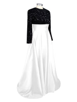 Sequin Jewel Neckline Prom Dress 
