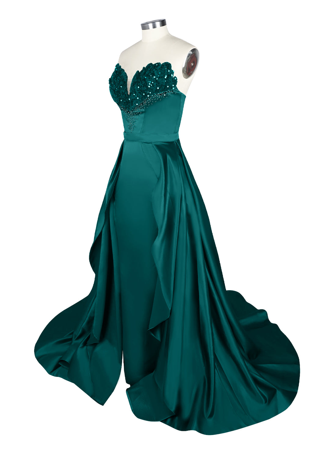 Strapless Sequin Prom Dress 