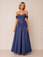 A-line Bridesmaid Dress with Bow Detail 