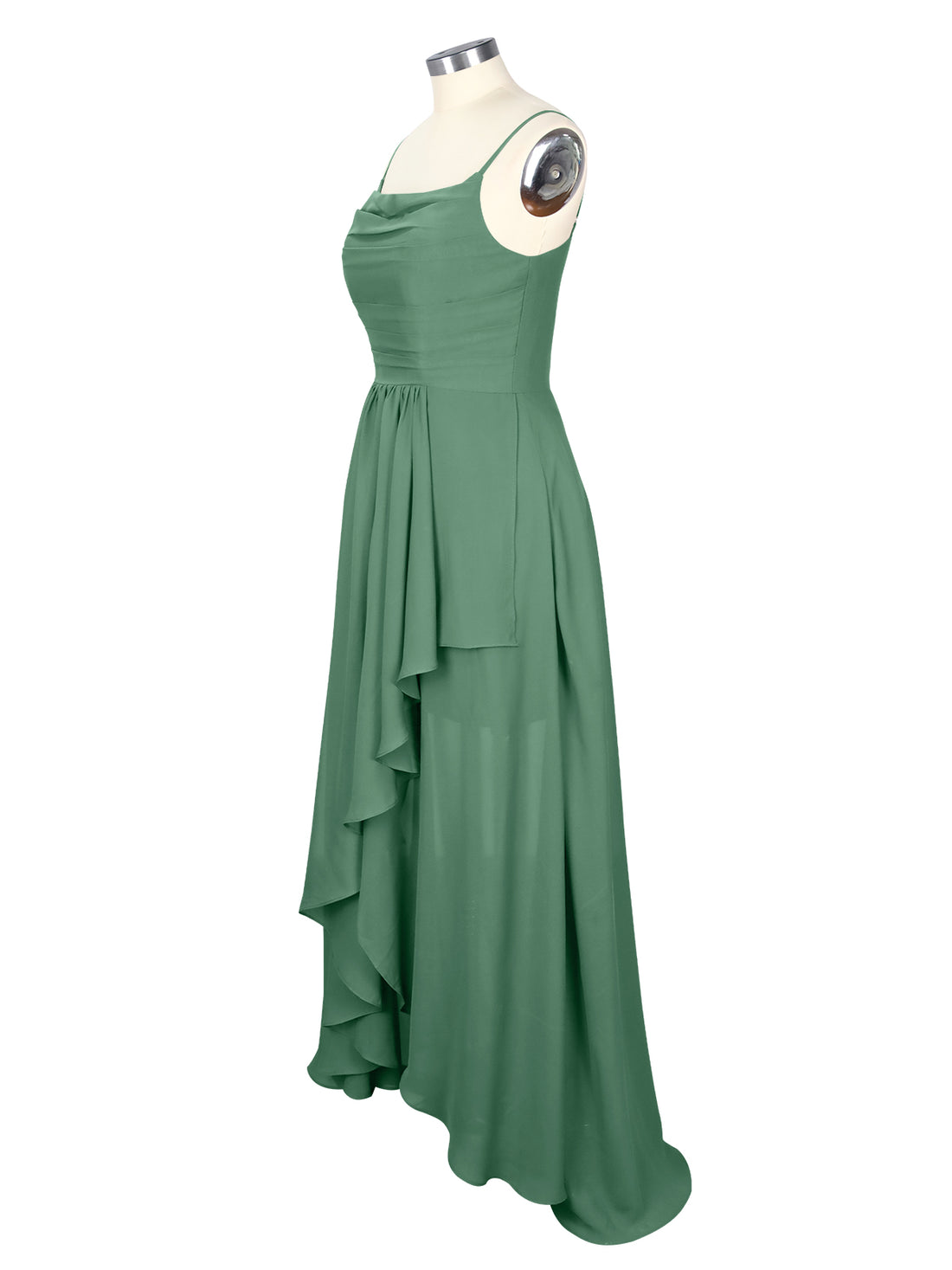 Spaghetti Asymmetrical Bridesmaid Dress 