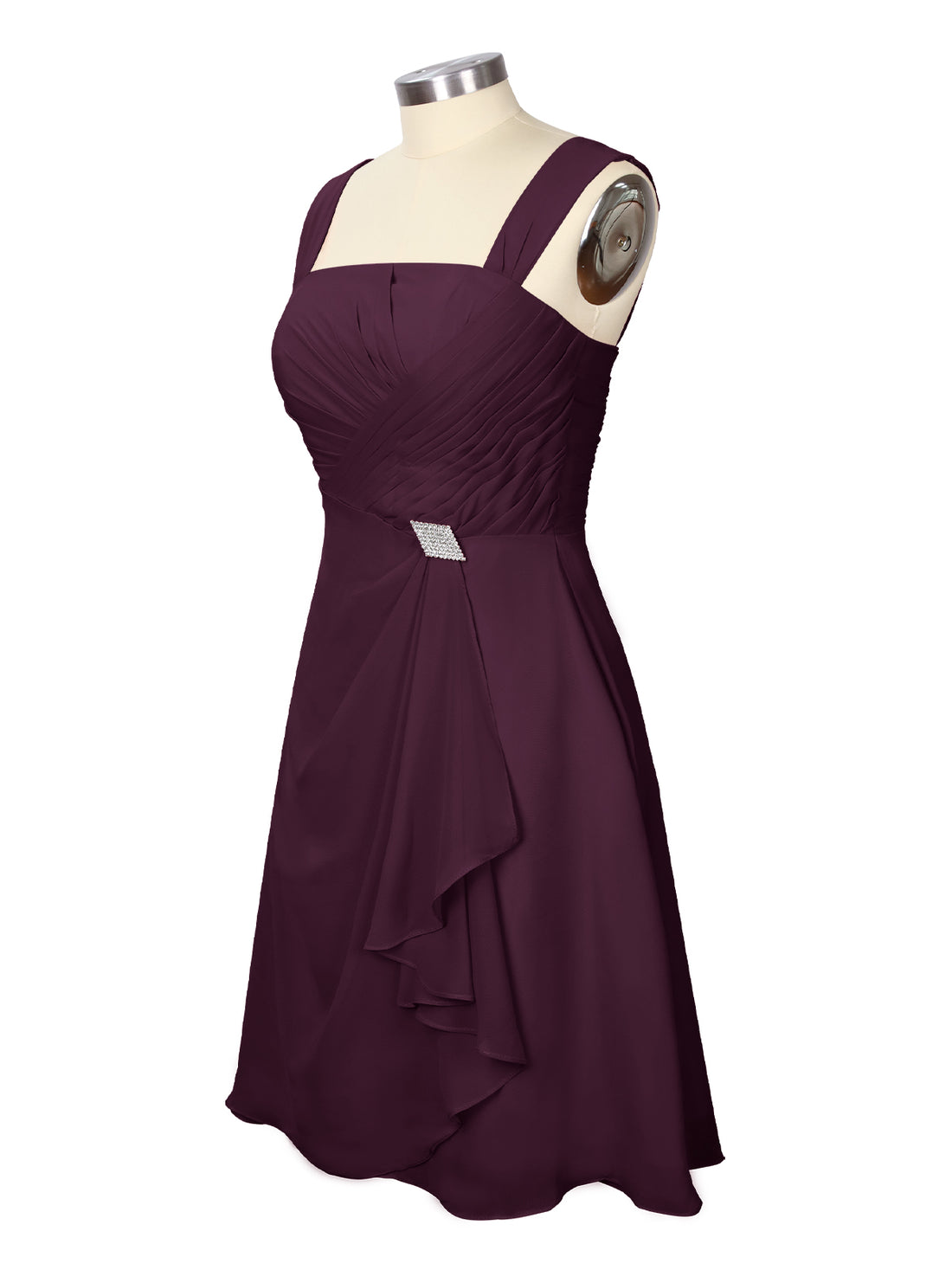 Ruched Chiffon Two-Piece Dress Set 