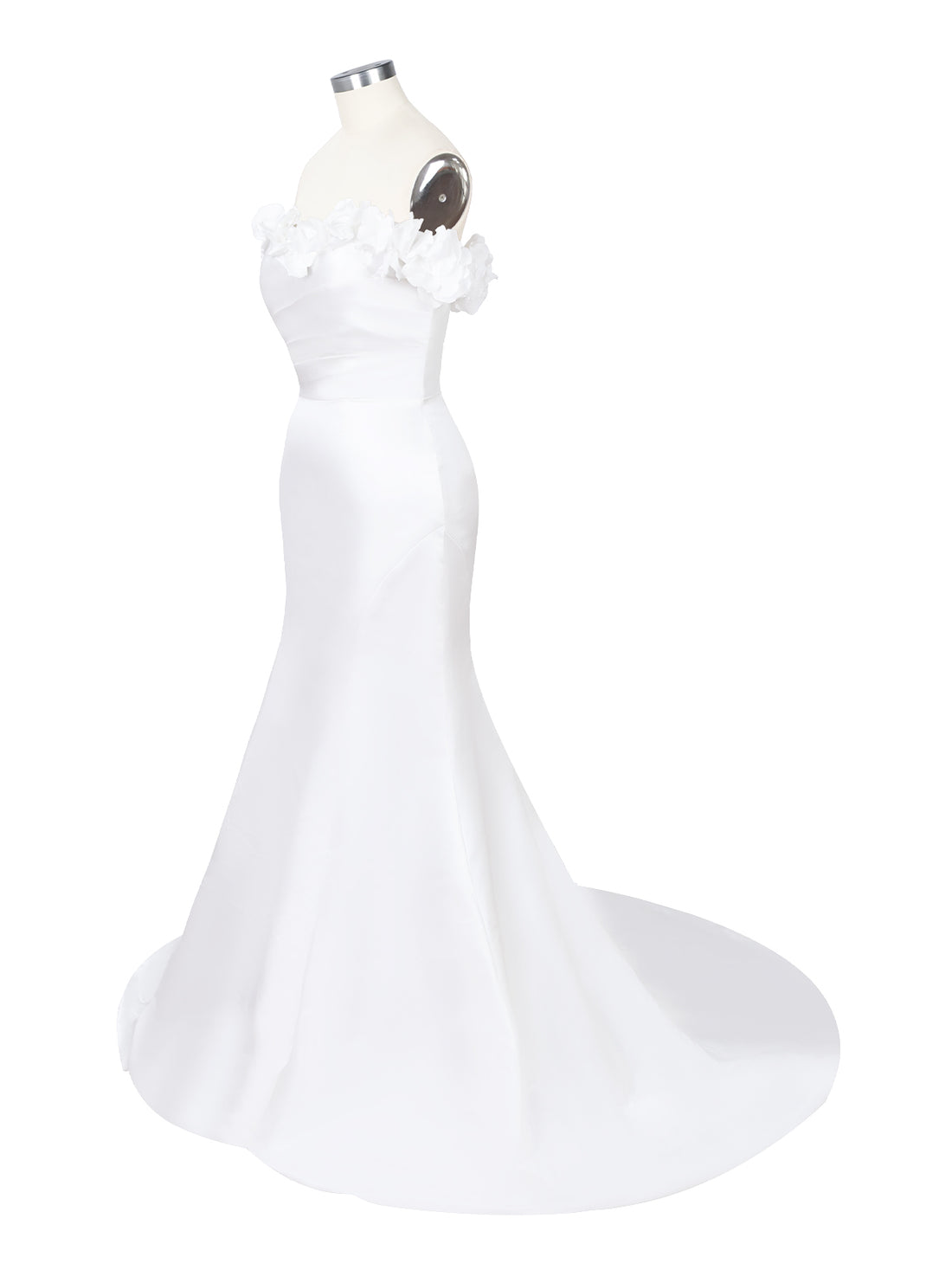 3D Floral Sheath Wedding Dress 