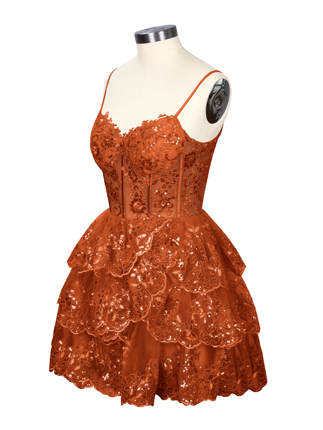 Sequin Appliques Mini Dress 