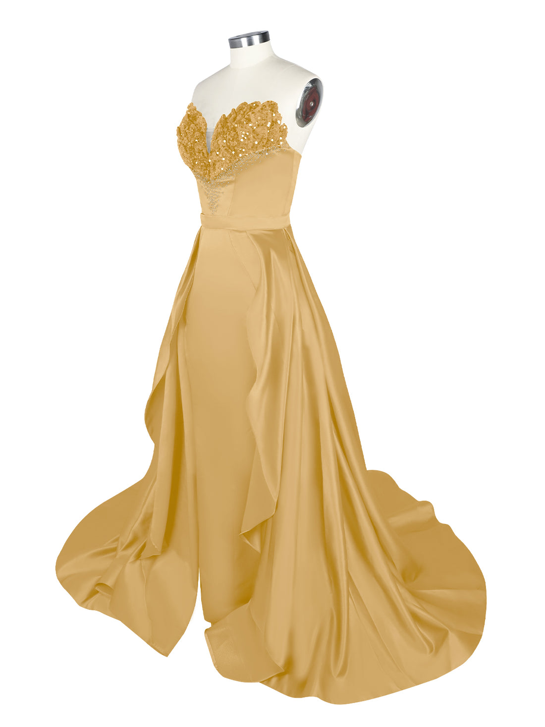 Strapless Sequin Prom Dress 