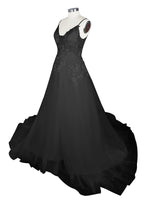 Illusion Spaghetti Straps Wedding Dress 