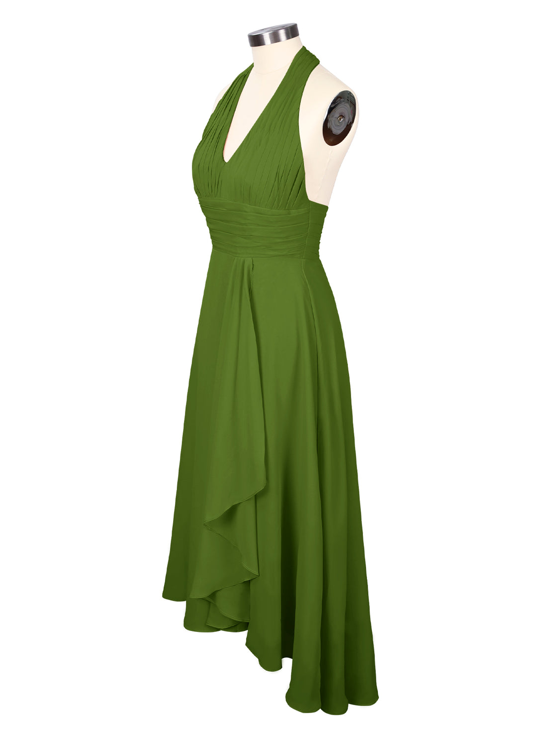 Ruched Halter Bridesmaid Dress 