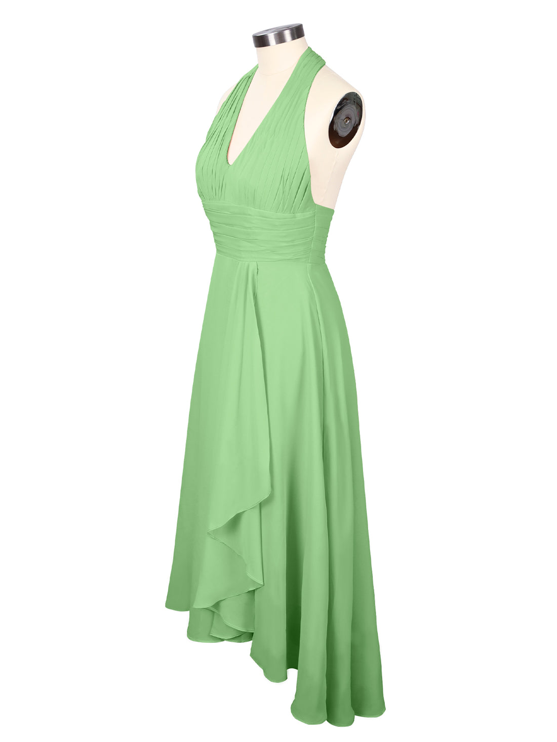 Ruched Halter Bridesmaid Dress 