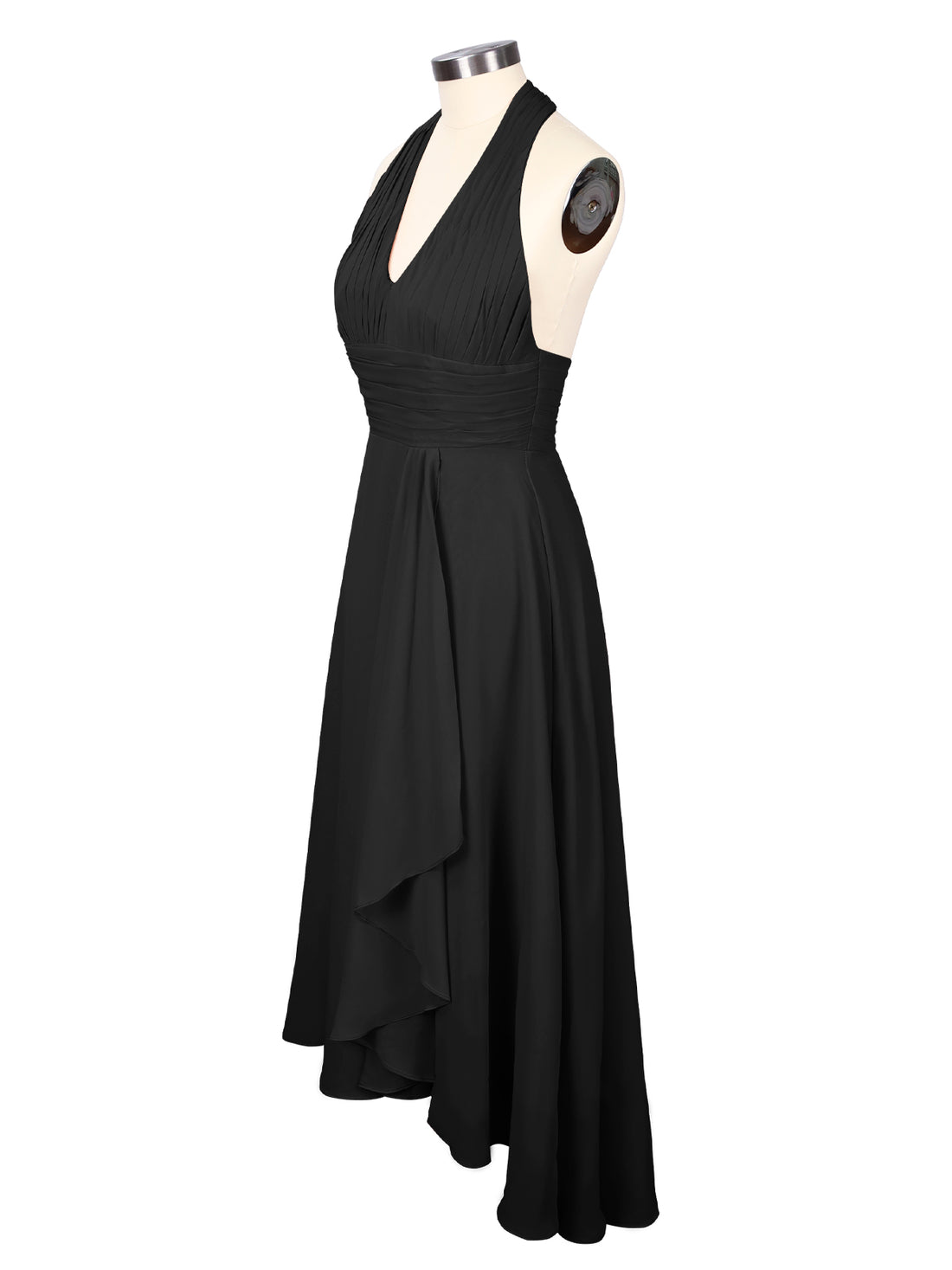 Ruched Halter Bridesmaid Dress 