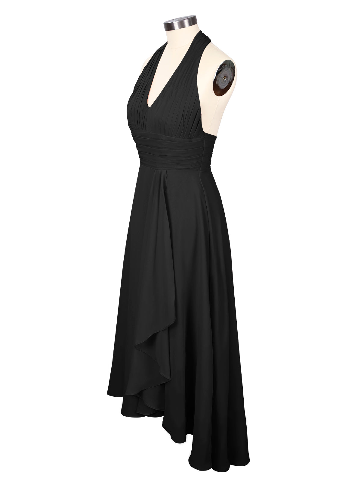 Ruched Halter Bridesmaid Dress 