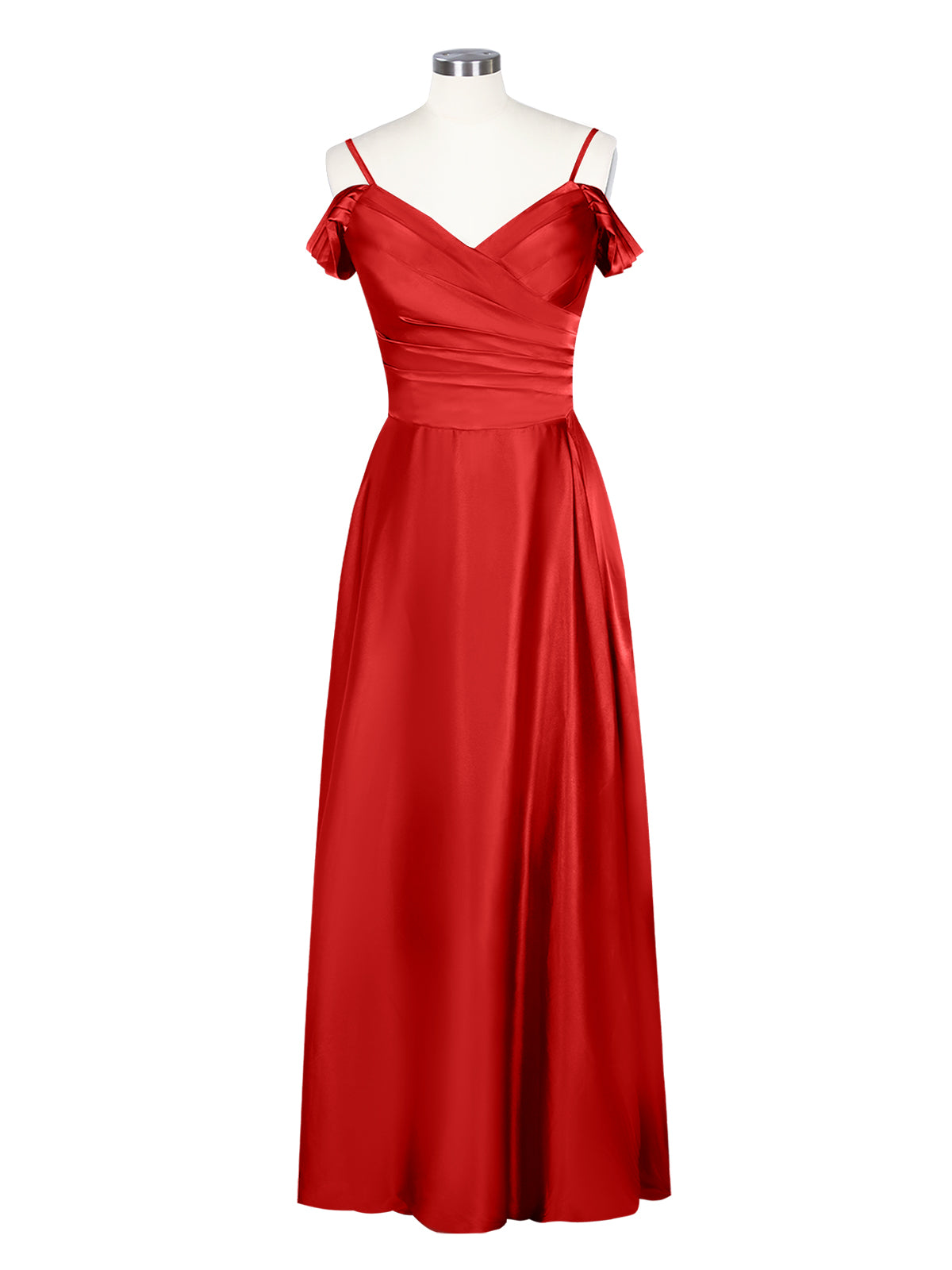 Silk-Like Pleated Prom Dress 