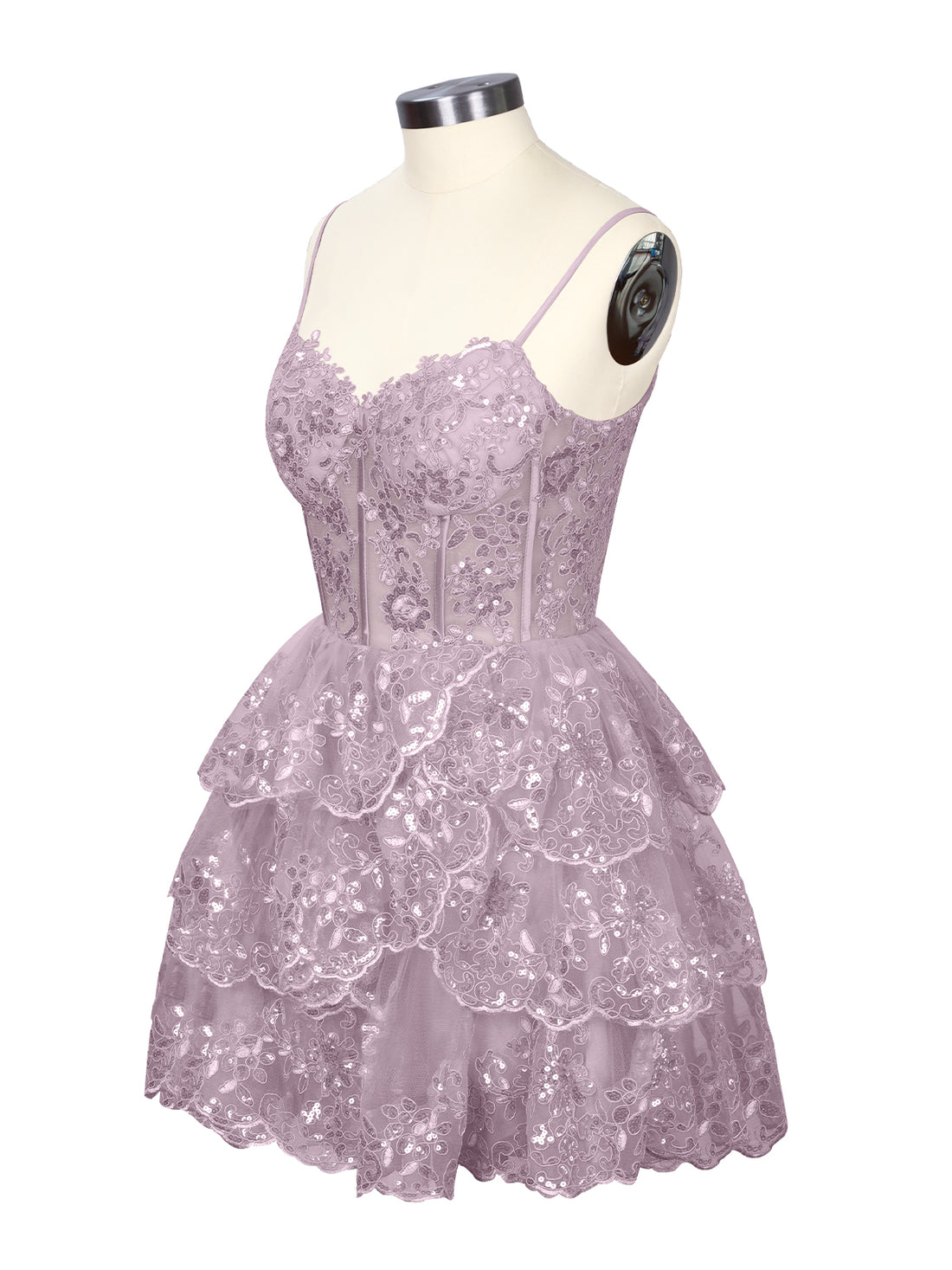 Sequin Appliques Mini Dress 