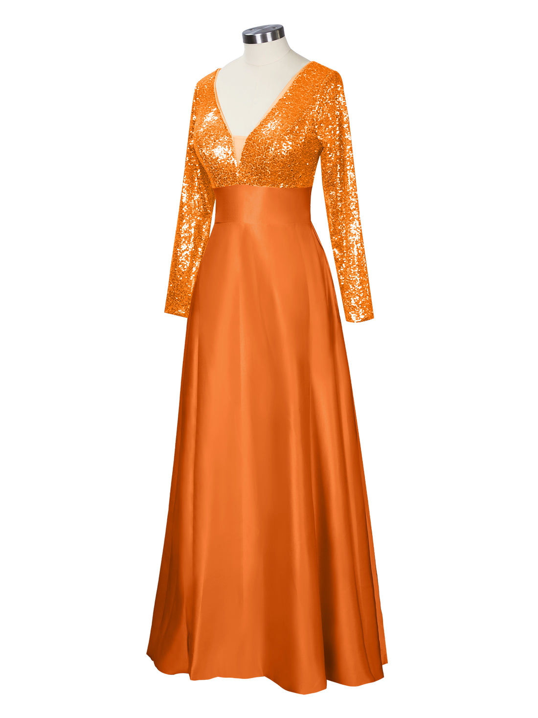 Long Sleeveless Sequin Prom Dress 