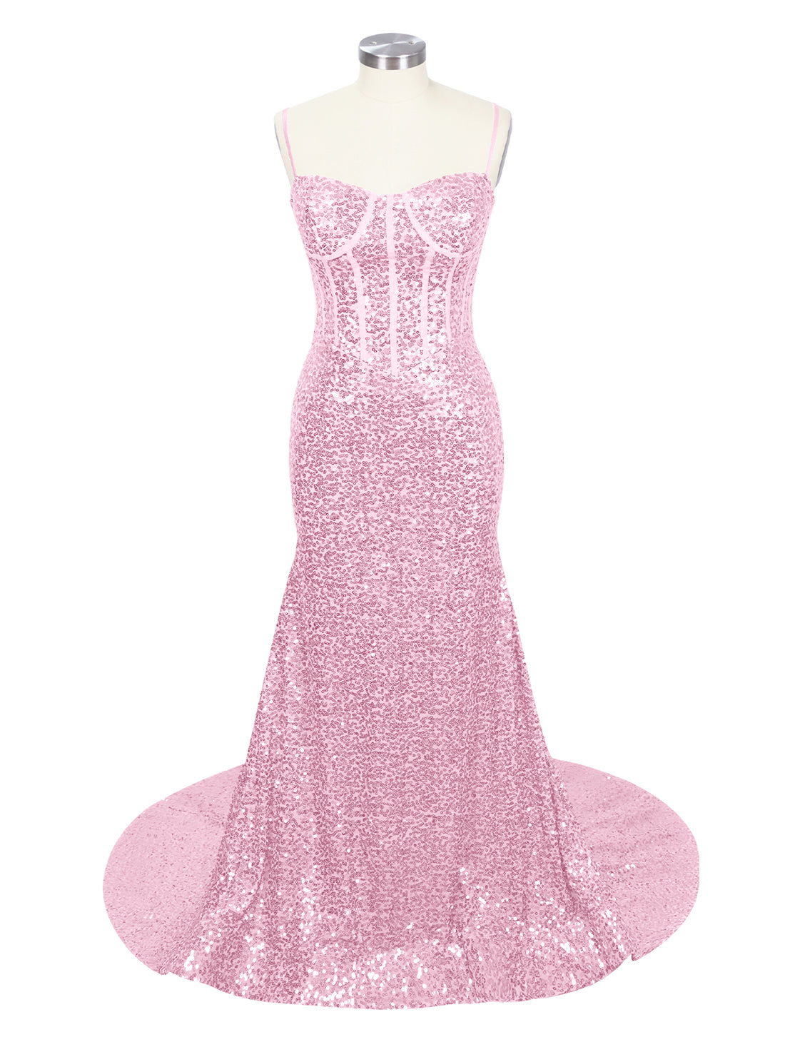 Spaghetti Sheath Prom Dress 