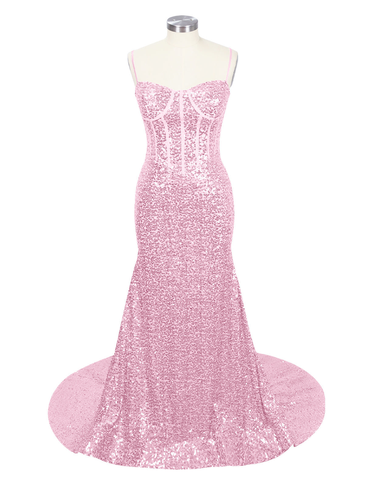 Spaghetti Sheath Prom Dress 