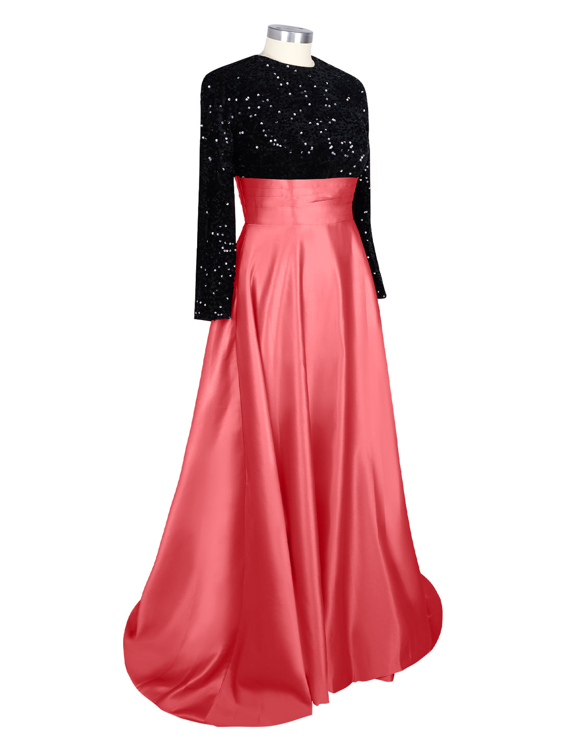 Sequin Jewel Neckline Prom Dress 