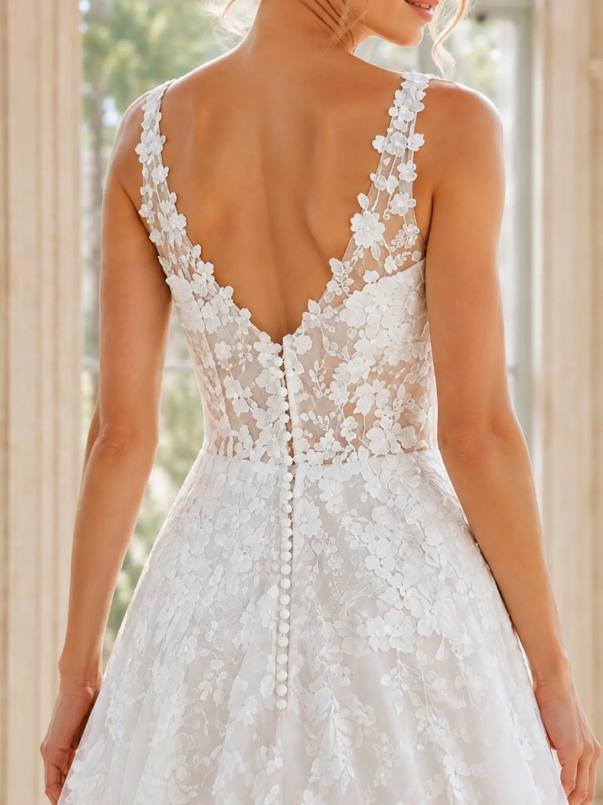 A-Line Wedding Dress with Tulle Details