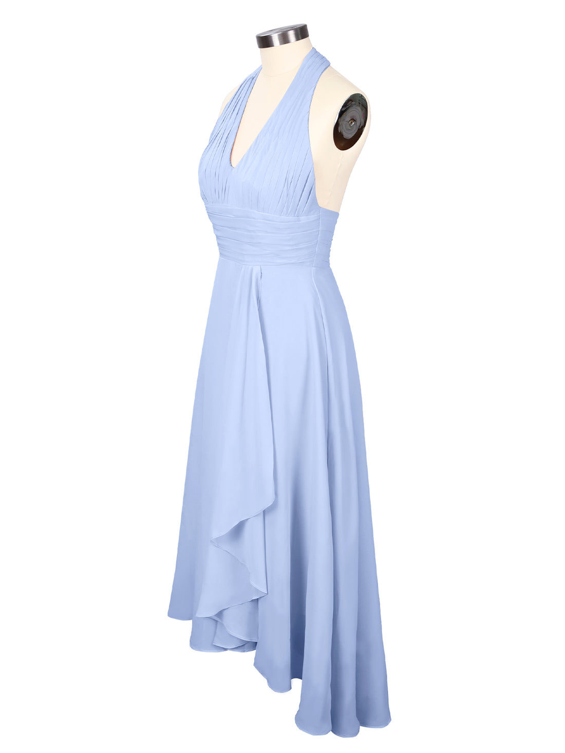Ruched Halter Bridesmaid Dress 