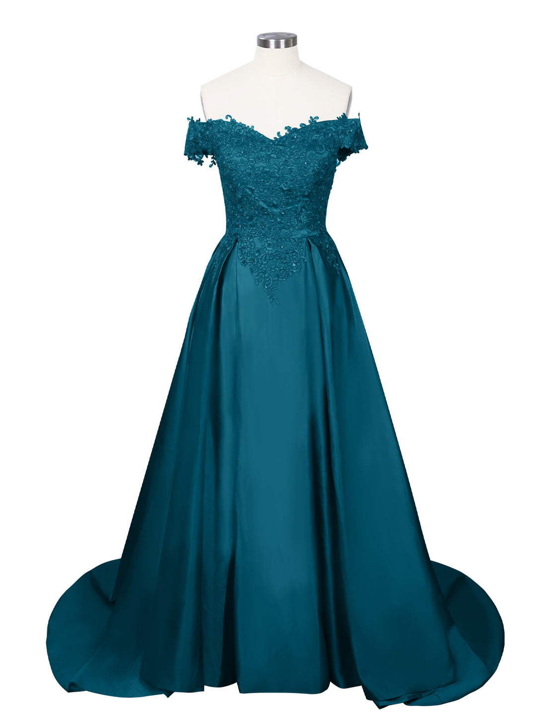 Applique Bodice Prom Dress 