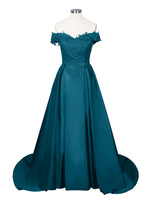 Applique Bodice Prom Dress 