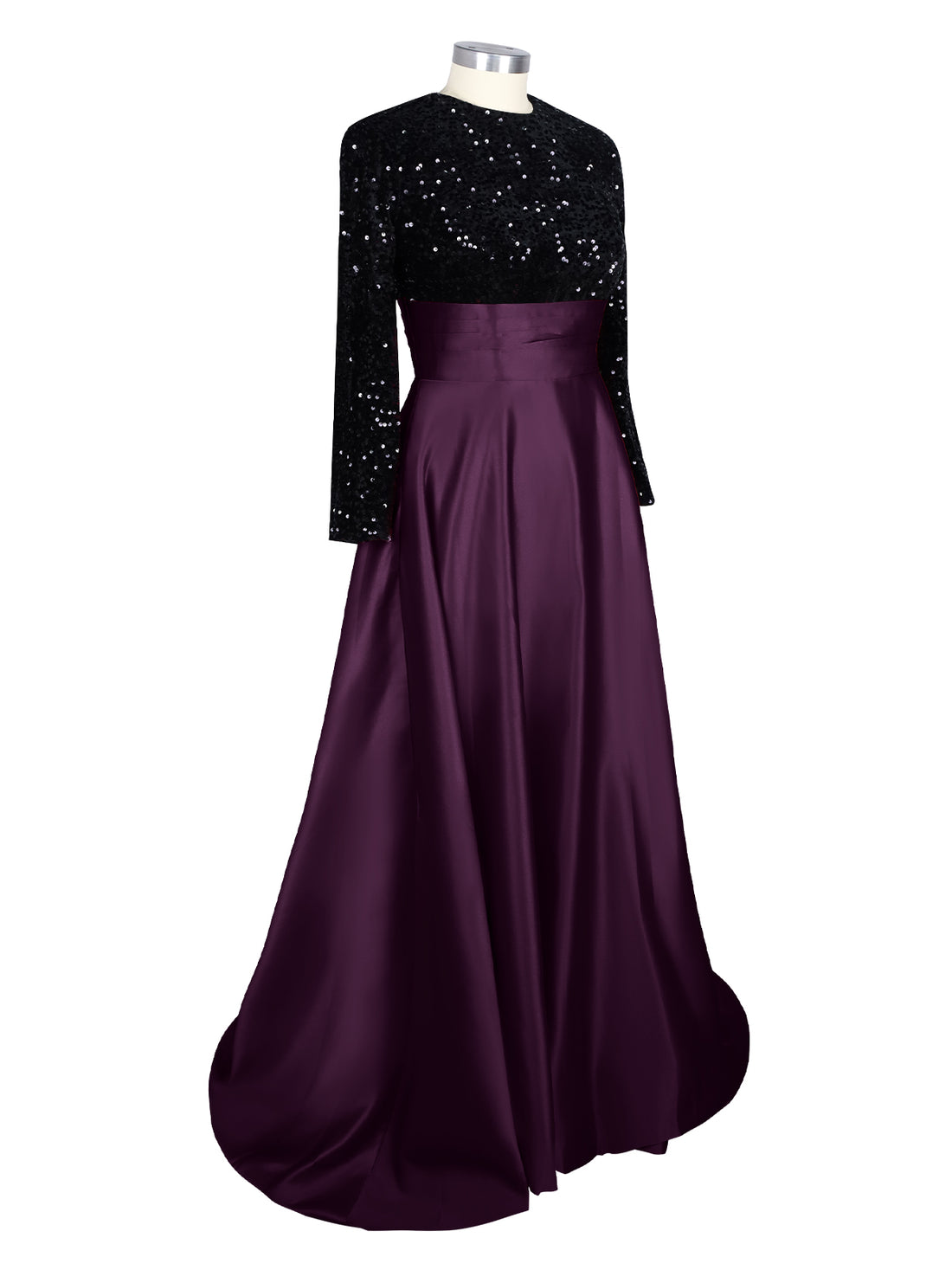 Sequin Jewel Neckline Prom Dress 