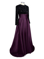 Sequin Jewel Neckline Prom Dress 