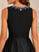 Round Neck Mother of the Bride Dress with Beaded
