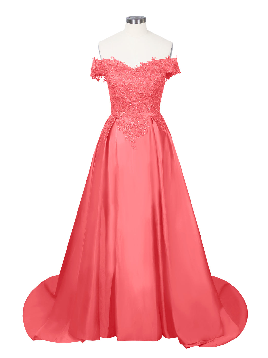 Applique Bodice Prom Dress 