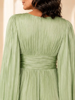 Chiffon Mother of the Bride Dress with Cape Sleeves