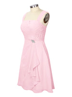 Ruched Chiffon Two-Piece Dress Set 