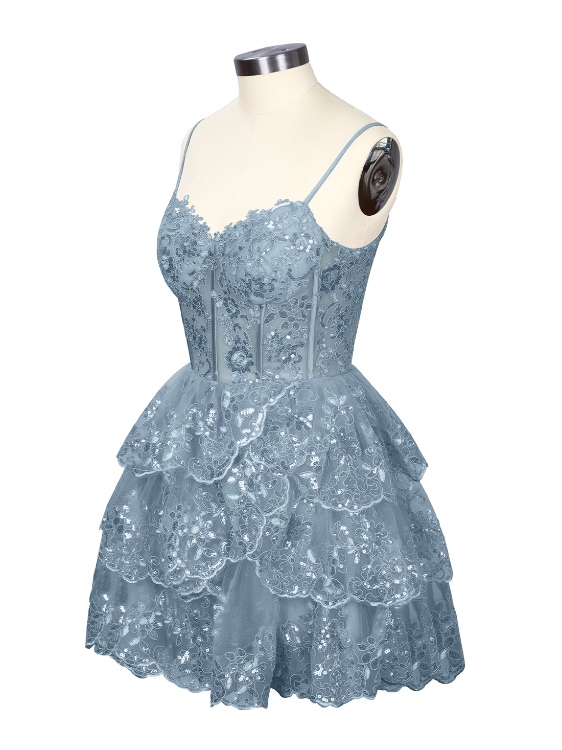 Sequin Appliques Mini Dress 