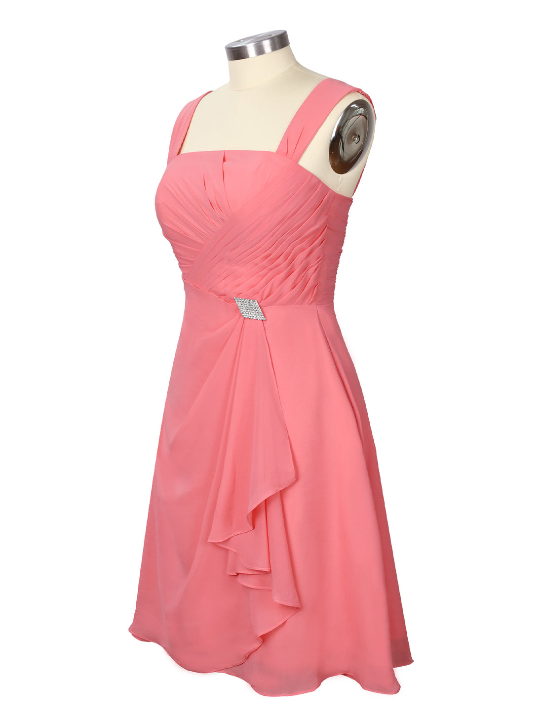 Ruched Chiffon Two-Piece Dress Set 