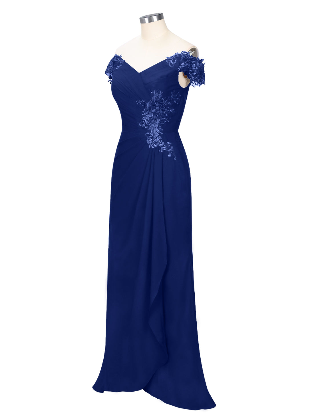 Off-Shoulder Chiffon Sheath Dress 
