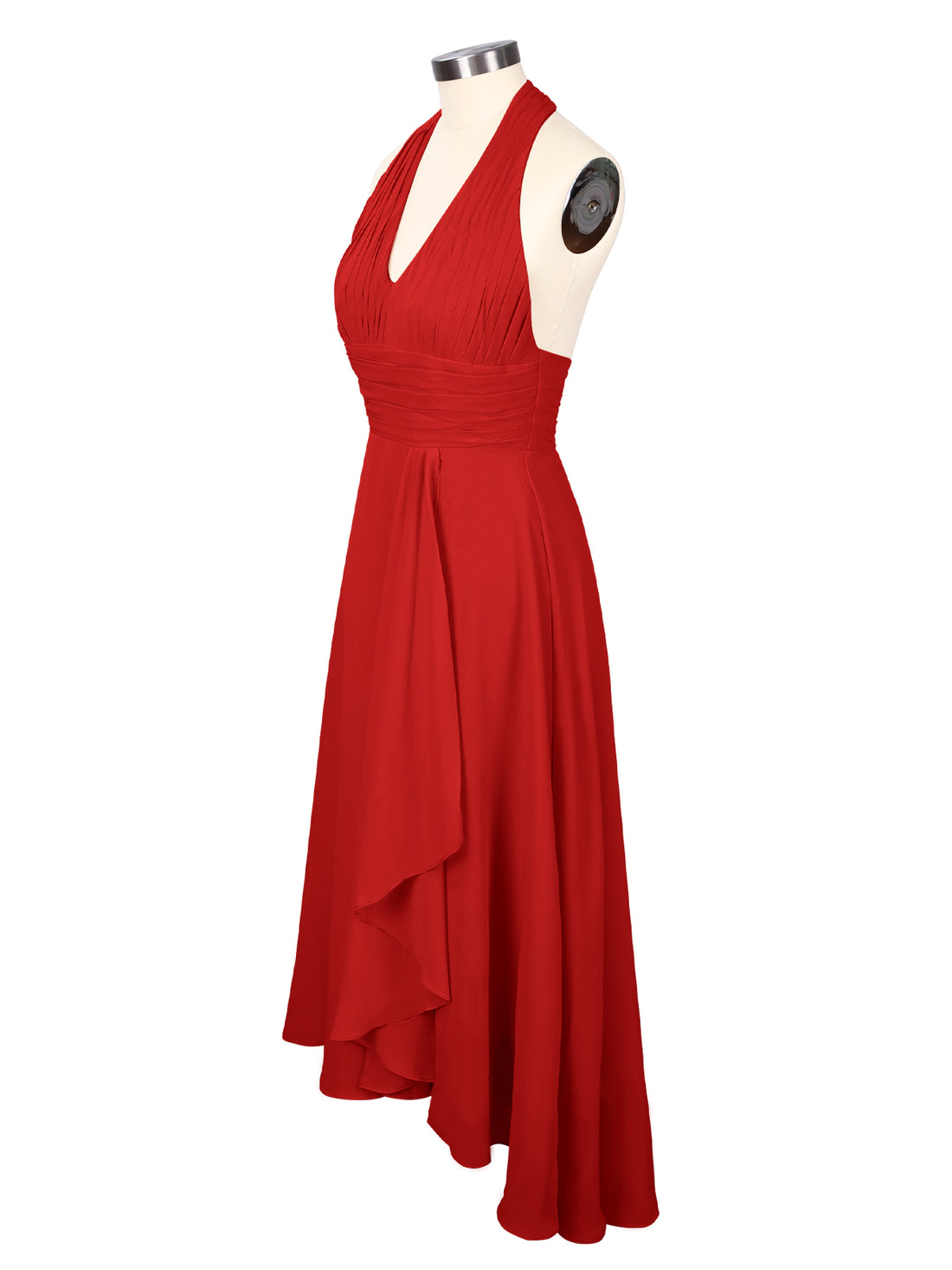 Ruched Halter Bridesmaid Dress 