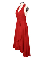 Ruched Halter Bridesmaid Dress 