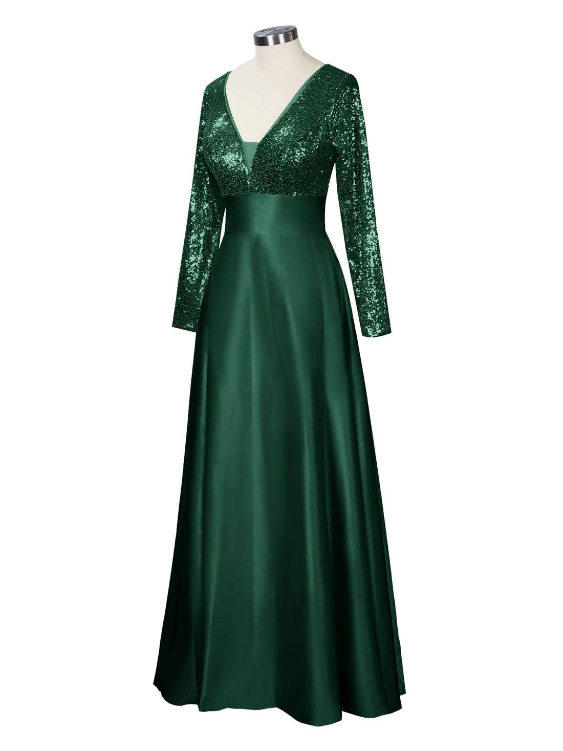 Long Sleeveless Sequin Prom Dress 